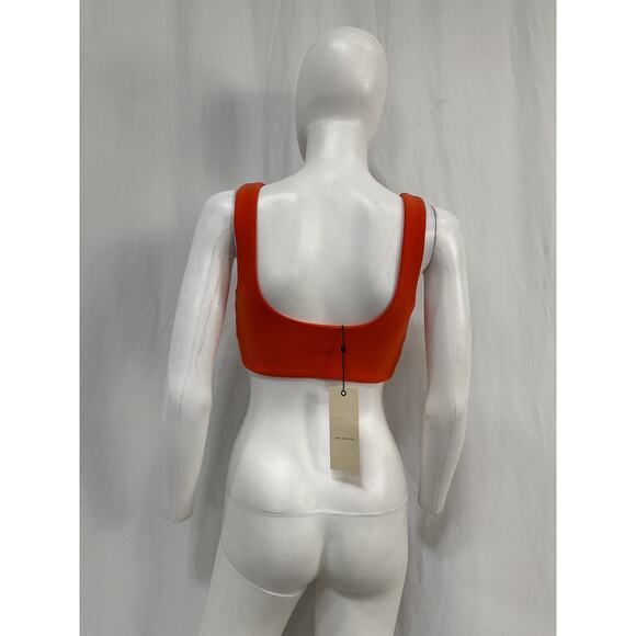 Bec + Bridge Orange Poly Clover Crop Top Size 4 - NWT - Picture 3 of 5